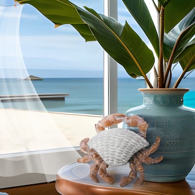 Resin 'Fabric Weave' Crab 8" - 7.48