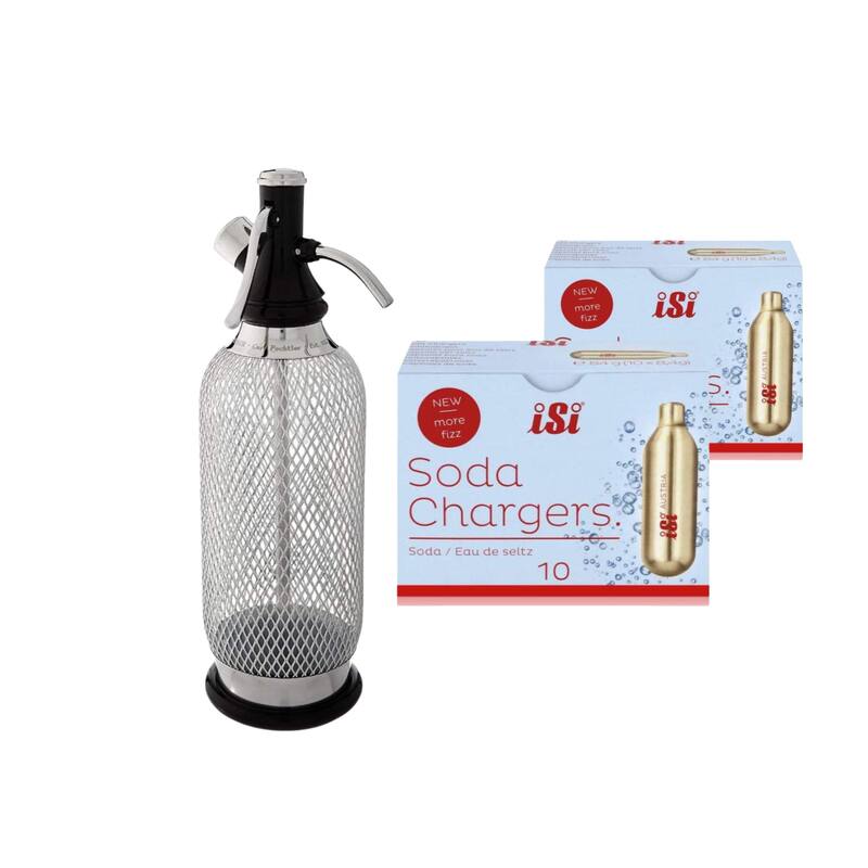 iSi North America Sodamaker Classic with 10 Pack Soda Siphon Chargers - 2 Pakcs of chargers