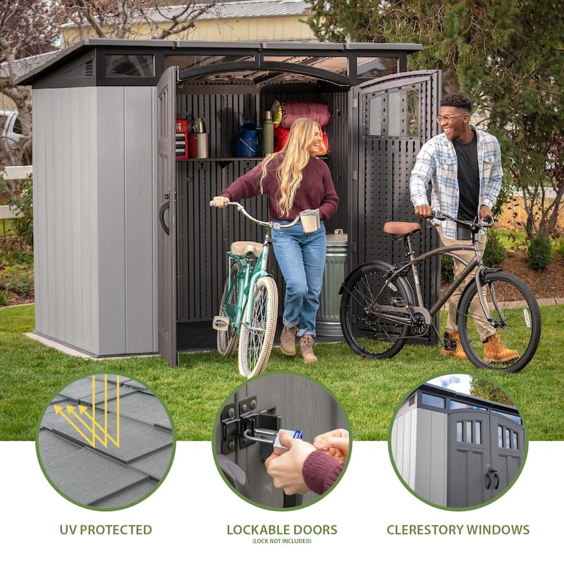 Lifetime 8 Ft. x 5 Ft. Compact Modern Shed (60461)