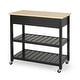 preview thumbnail 8 of 20, Neffs Indoor Kitchen Cart with Wheels by Christopher Knight Home