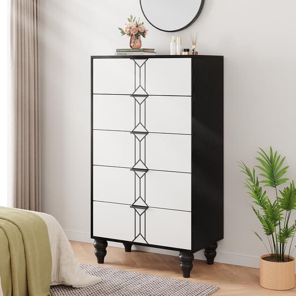 5 Drawer Dresser with Deep Drawers for Bedroom - Bed Bath & Beyond -  41519416