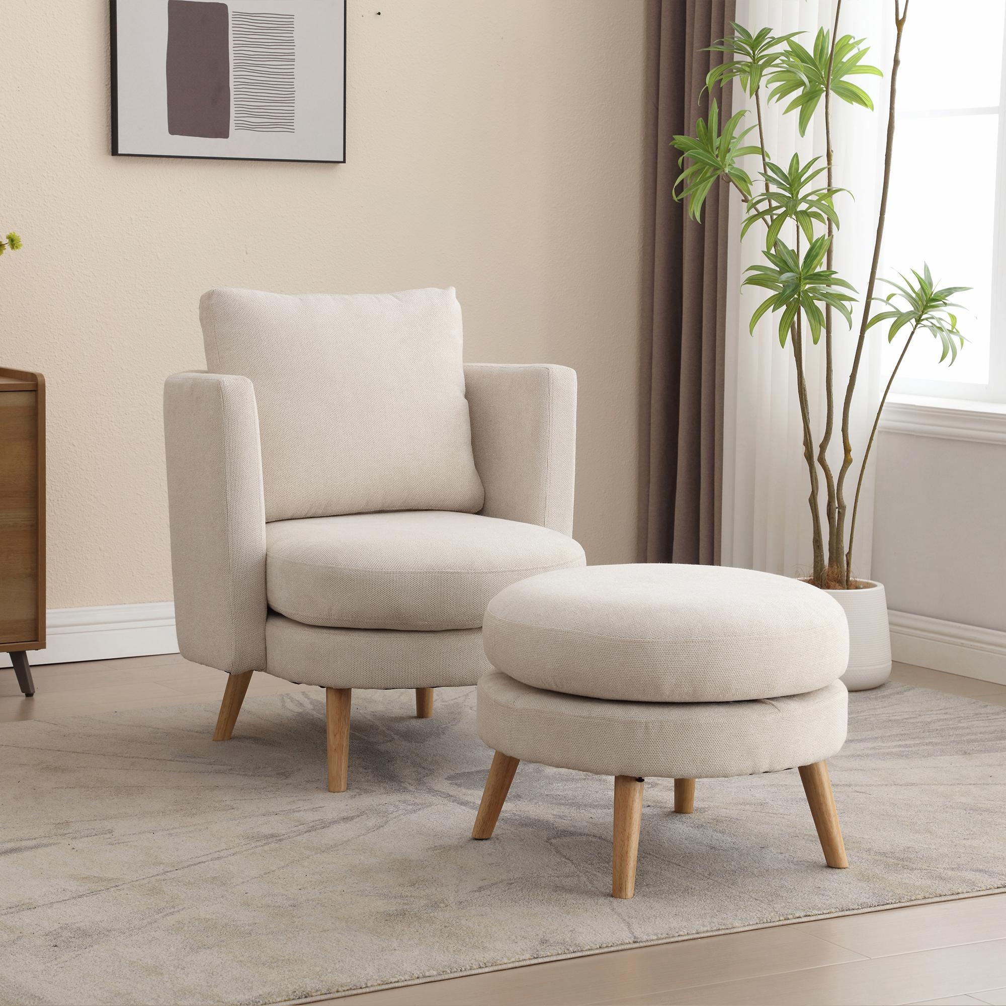 Wide chair and discount ottoman