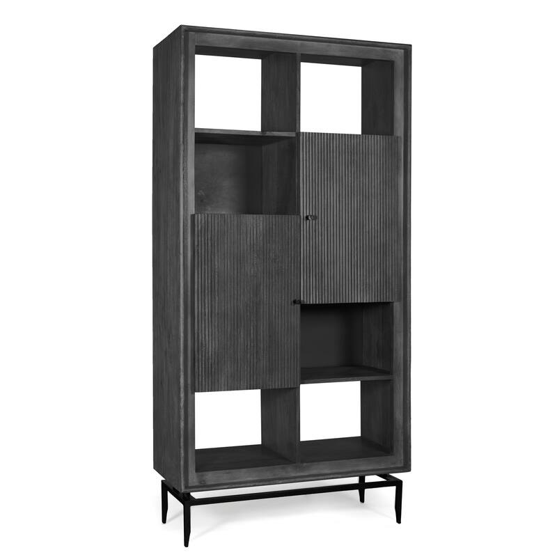 Camilo 72" High 2 Door Accent Cabinet - 35.5 x 16 x 71.5 - Black