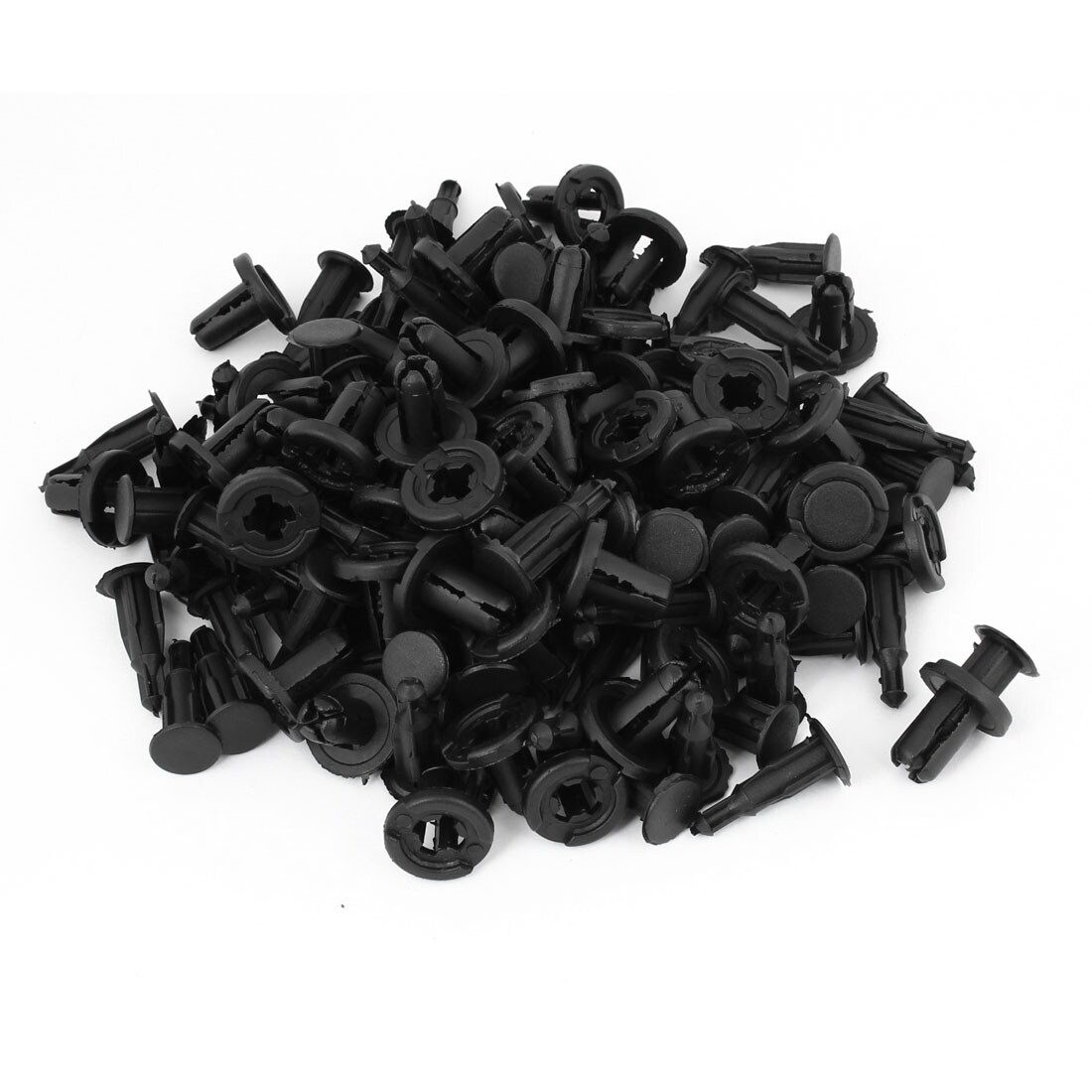 100 Pcs Auto Car Door Fender 7mm Hole Plastic Trim Boot Rivets Push Clip