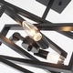 preview thumbnail 10 of 61, Zjvaive 3-Light Rectangular Semi Flush Mount Ceiling Light Farmhouse Metal Cage Light Fixture