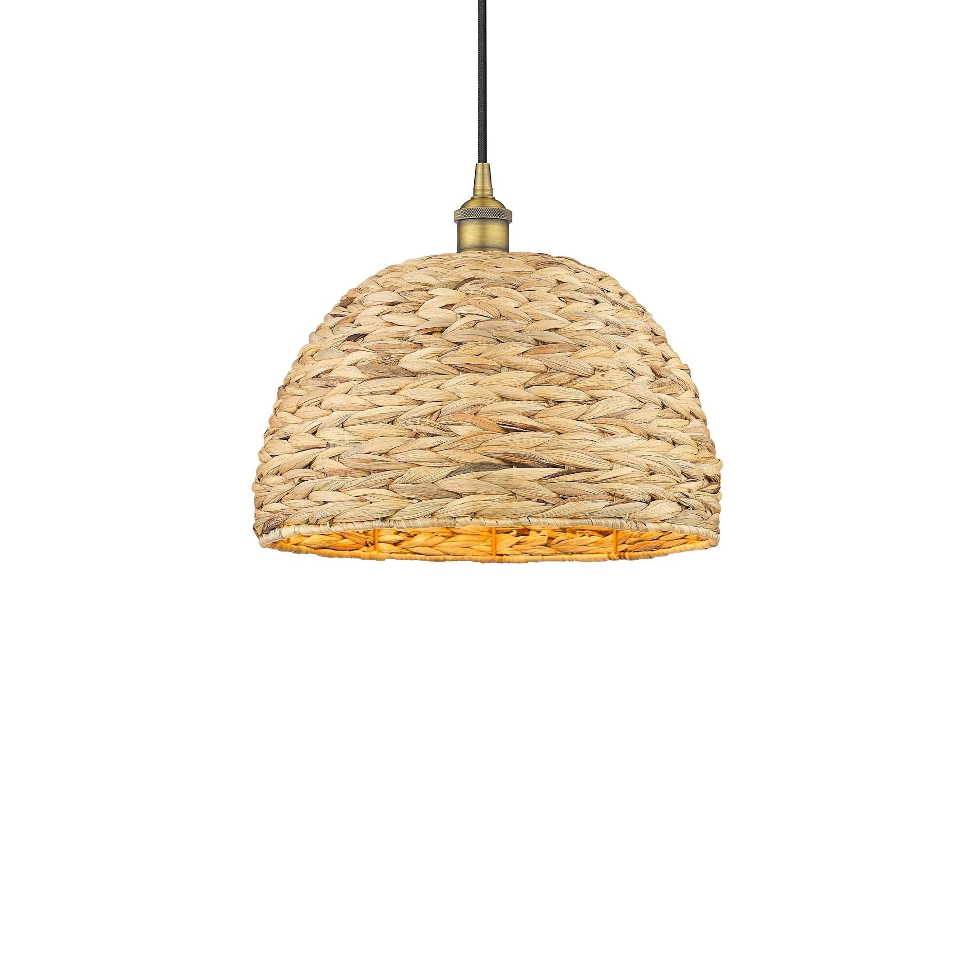 Innovations Lighting 616-1P-13-16 Woven Rattan Pendant Woven Rattan