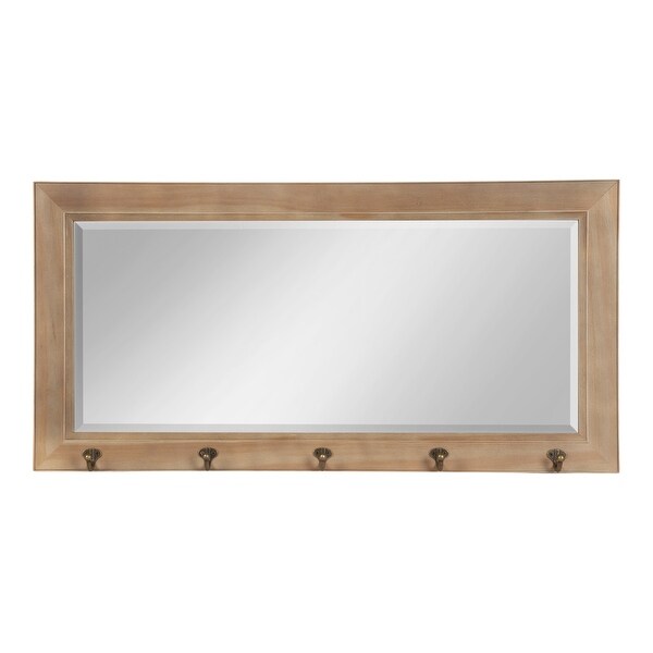 The Gray Barn Victorville Pub Mirror with 5 Metal Hooks - 36x18