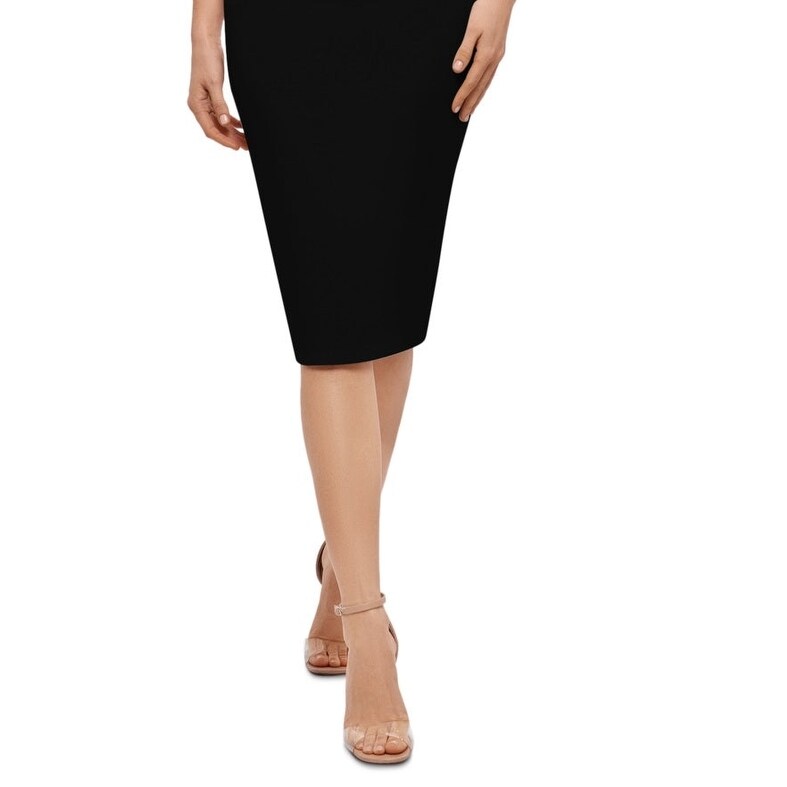 xscape off the shoulder sheath dress Xscape Women's Ruffled-Off-The-Shoulder Crepe Gown - Black
