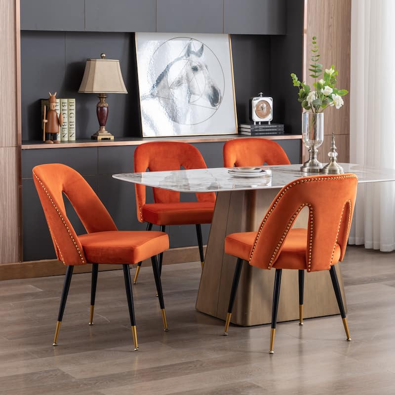 Contemporary Velvet Upholstered Dining Chair