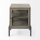 preview thumbnail 2 of 22, Arelius Light Brown Solid Wood w/ Black Metal Frame End/Side Table