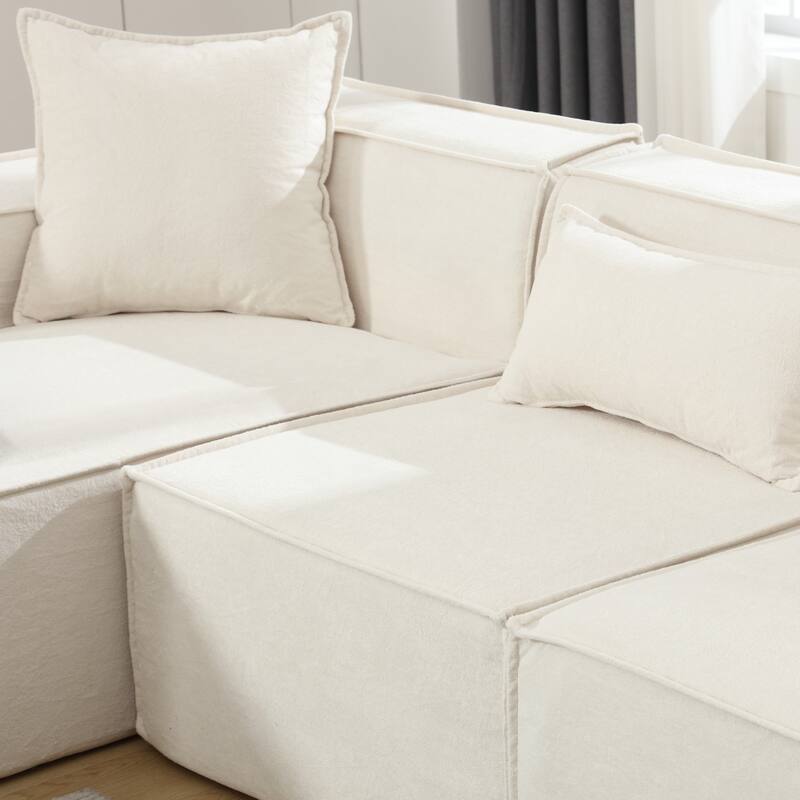 3-Seat Modern Modular Combination Free Installation L-Shaped Sofa Set