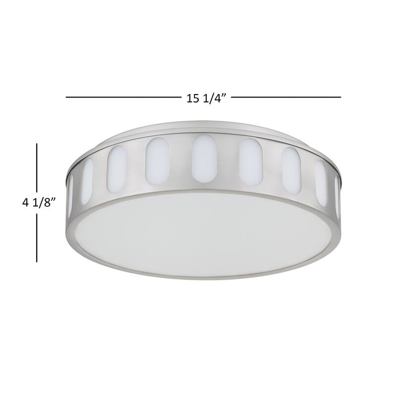 Bantom 15" Brushed Nickel LED Flush Mount Ceiling Light