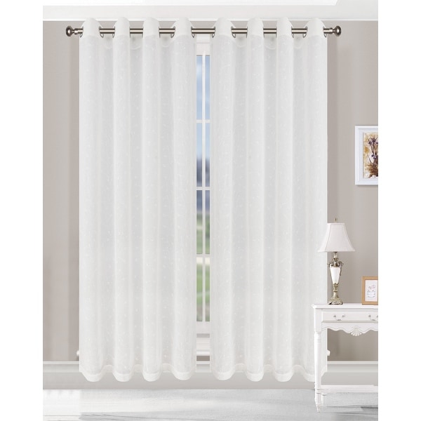 Superior Embroidered Window Curtain Panels - Thumbnail 4