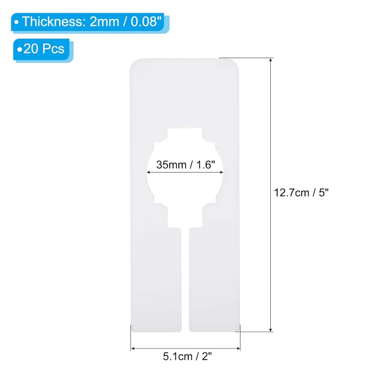 20pcs Clothes Dividers, Clothing Rack Dividers Rectangle Separator - White
