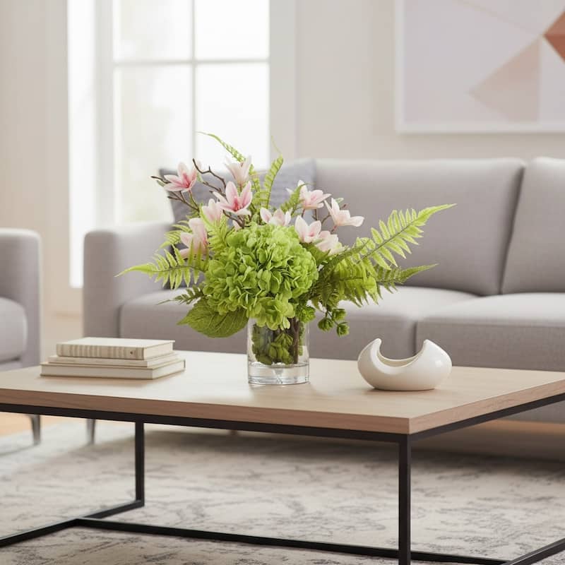 Floral Centerpiece with Hydrangeas and Butterfly Magnolias - 20