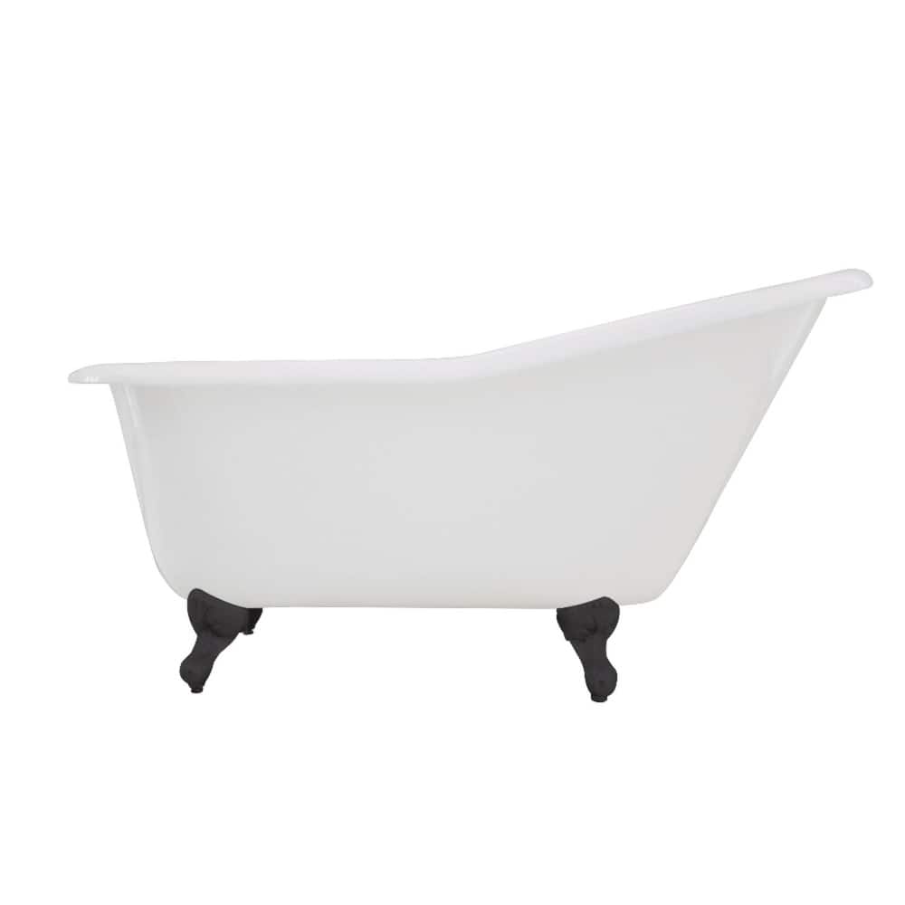 Kingston Brass Aqua Eden 60" Clawfoot Cast Iron Soaking Tub with