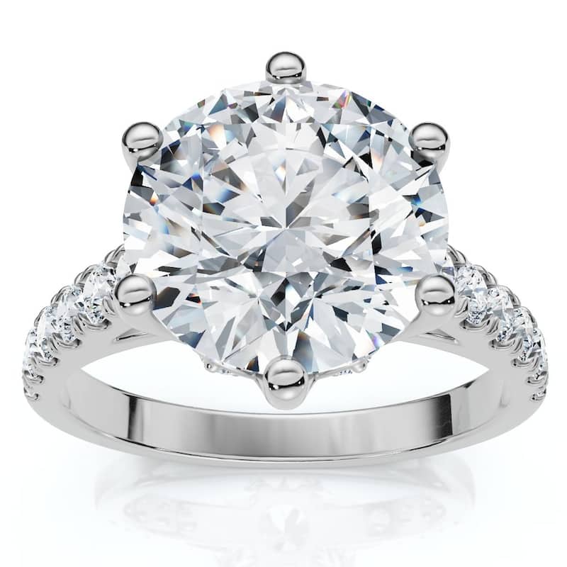 Bliss Diamond 3.40Ct Round Diamond Engagement Ring Lab Grown in White or Yellow Gold