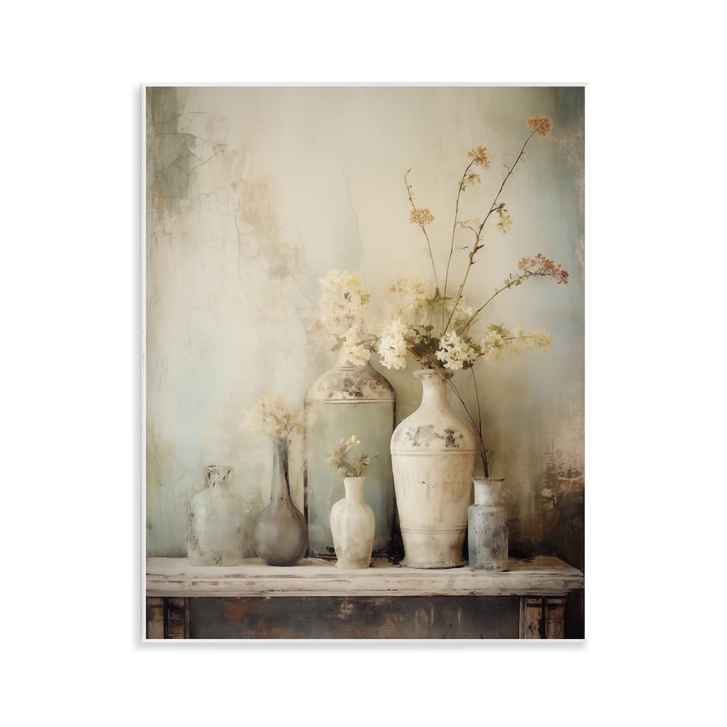 Stupell Faded Floral Beauty Still Life Wall Plaque Art Design By Arlington Prints