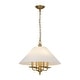 preview thumbnail 6 of 11, Mid-Century Candle Fabric Round Tapered Cone Cage Chandelier 20in