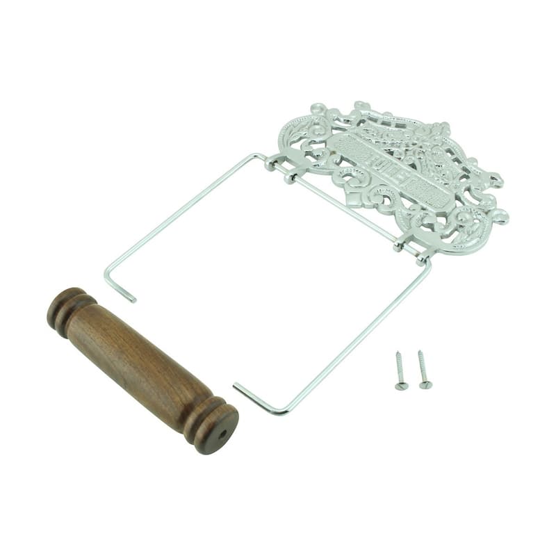 Chrome Wall Mount Toilet Paper Holder 6.25" W Princess Crown Style Chrome Polished Brass with Hardware Renovators Supply