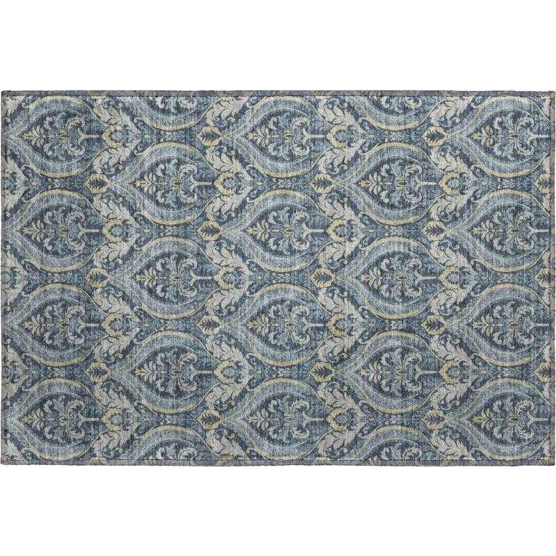 Premium Washable Super Soft Traditional Damask Mayfield Rug