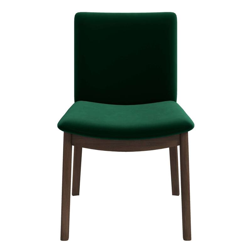 GDFStudio - Kate Modern Mid-Century Dining Chair with Curved Backrest & Upholstered Seat, Set of 2 - 24"