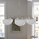 preview thumbnail 12 of 16, Hunter Saddle Creek Contemporary Schoolhouse Chandelier - Clear or White Glass Globes - Entry, Dining Room, Kitchen Table