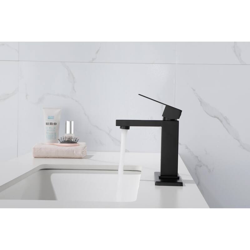 Single Handle Bathroom Sink Faucet with Pop-Up Drain (with Overflow)
