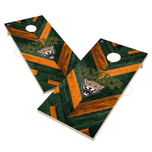 slide 2 of 6, La Verne Leopards Cornhole Board Set 16 Years and Up