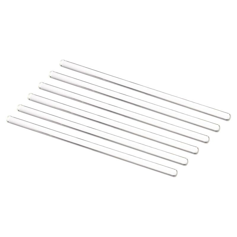 3.3 Borosilicate Glass Stick 8mm Dia Stir Rod Mixing Tools 6Pcs