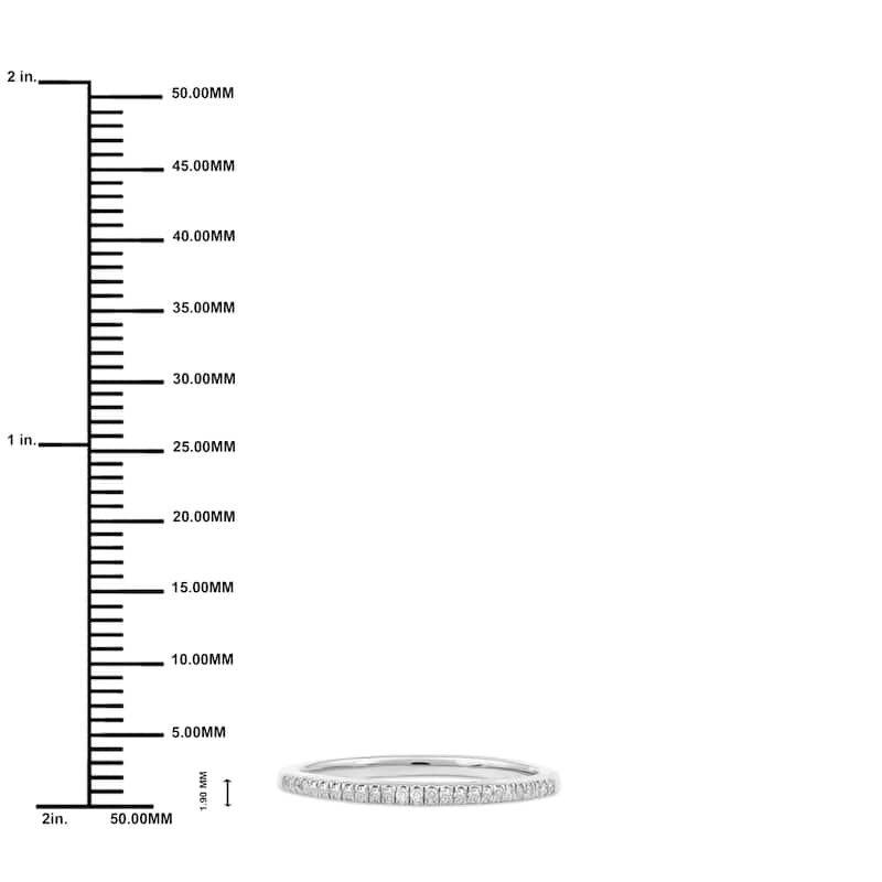 1/10ct TDW Diamond Studded Anniversary Band in 10K White Gold for Women