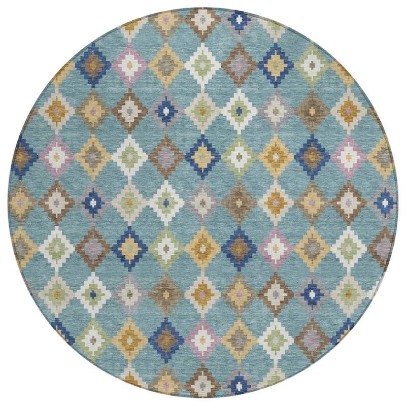 Machine Washable Indoor/ Outdoor Global Ahmet Chantille Rug