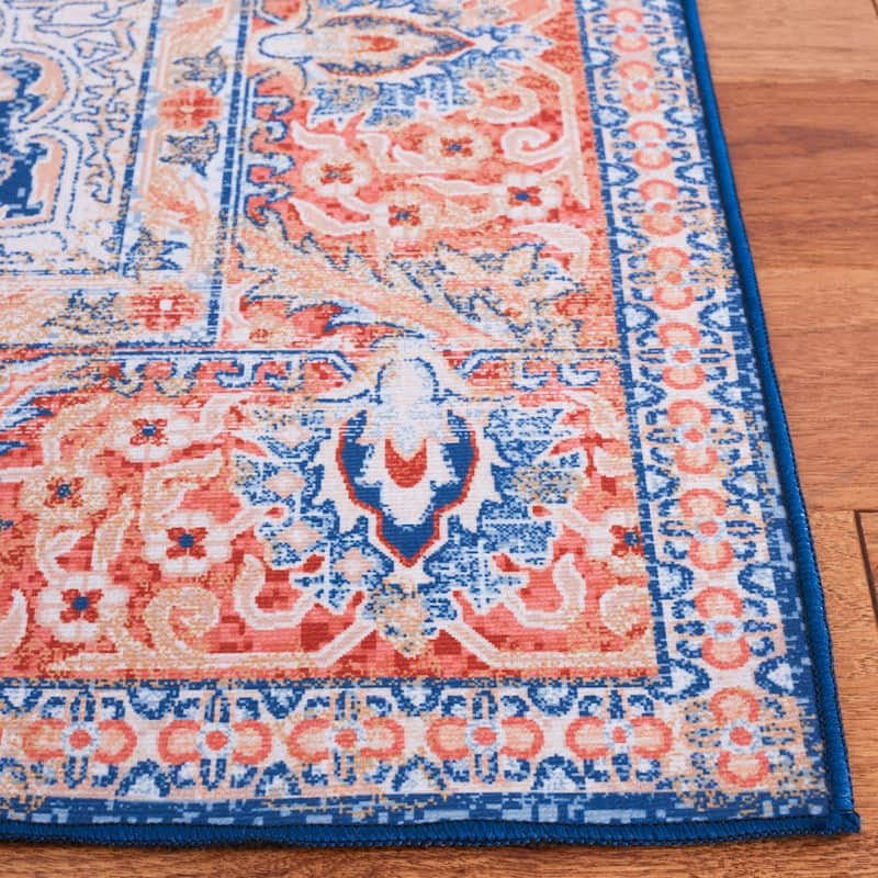 SAFAVIEH Tucson Machine Washable Slip Resistant Mintie Oriental Rug