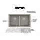 preview thumbnail 28 of 56, Karran Undermount Double Equal Bowl Quartz Kitchen Sink - 32" x 19.5" x 9" - 32" x 19.5" x 9"