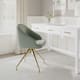 Option Sage Faux Leather/Polished Brass Frame