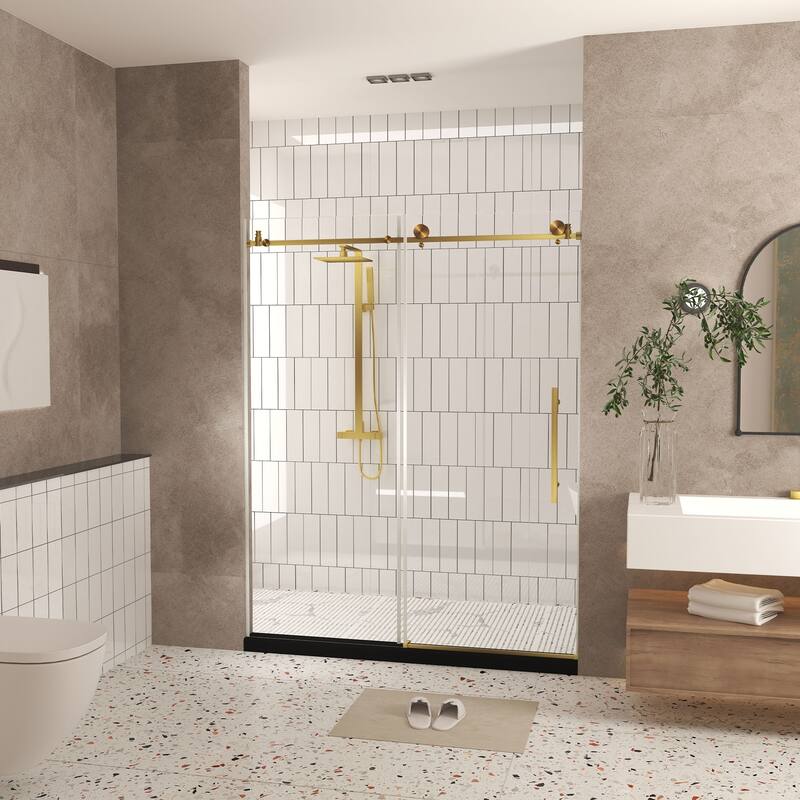 60" x 76" Sliding Frameless Shower Door - 60'' x 0.31'' x 76''