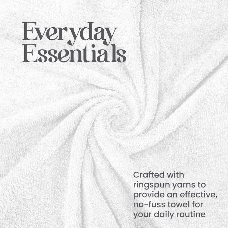 Utica 6-Piece Towel Set 100% Cotton Highly Absorbent & Soft