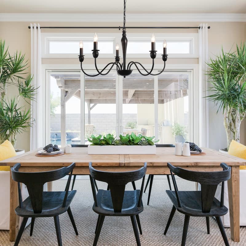5-Light 28.14-inch Classic Chandelier Light for Kitchen Island Bedroom