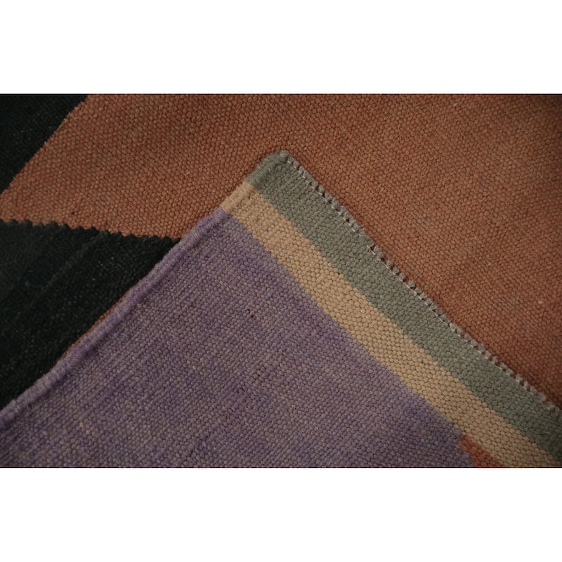 Hand Woven Oriental 100% Wool Carpet Southwestern Tribal Multi-Colored Kilim Area Rug - 13' 3'' X 8' 4''
