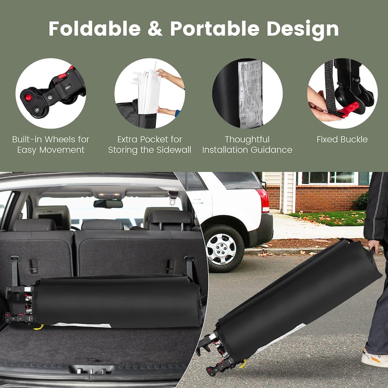 Costway 10'x10'Commercial Pop-up Canopy Tent Sidewall Folding Market