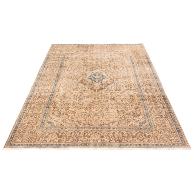 ECARPETGALLERY Hand-knotted Antalya Vintage Khaki Wool Rug - 8'2 x 11'7