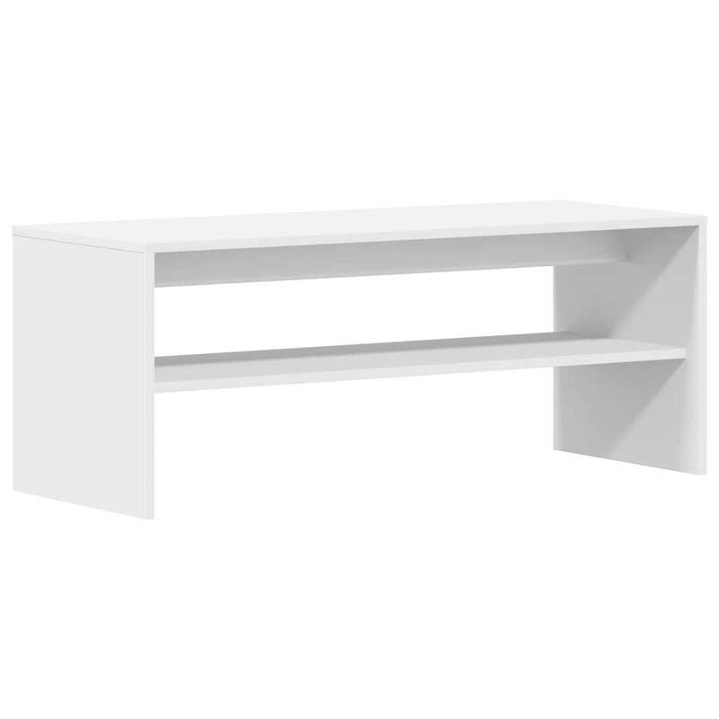 vidaXL TV Cabinet White Engineered wood 39.4 in x 15.7 in x 15.7 in - 15.7 x 39.4 x 15.7 in