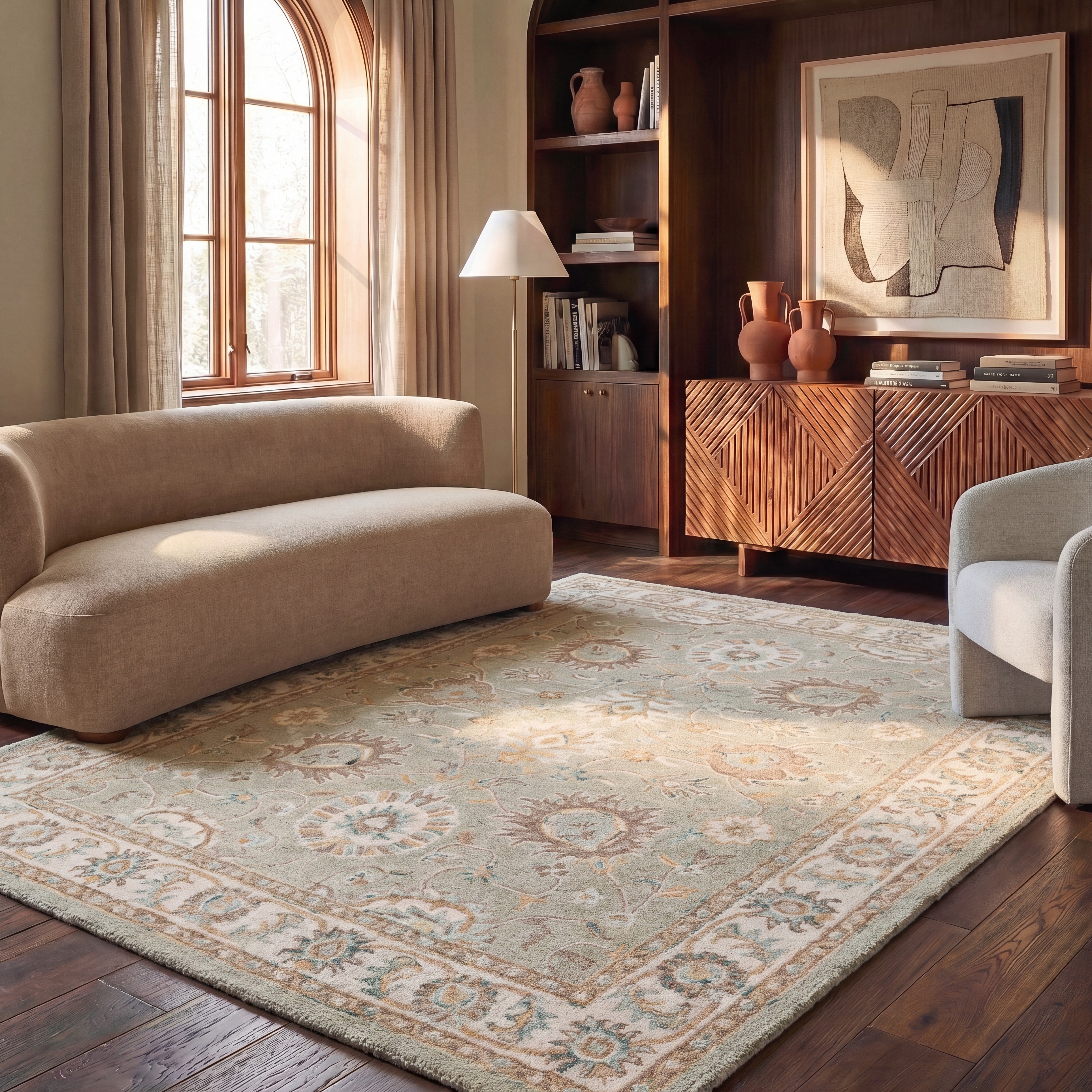 SAFAVIEH Handmade Blossom Riki Modern Floral Wool Rug