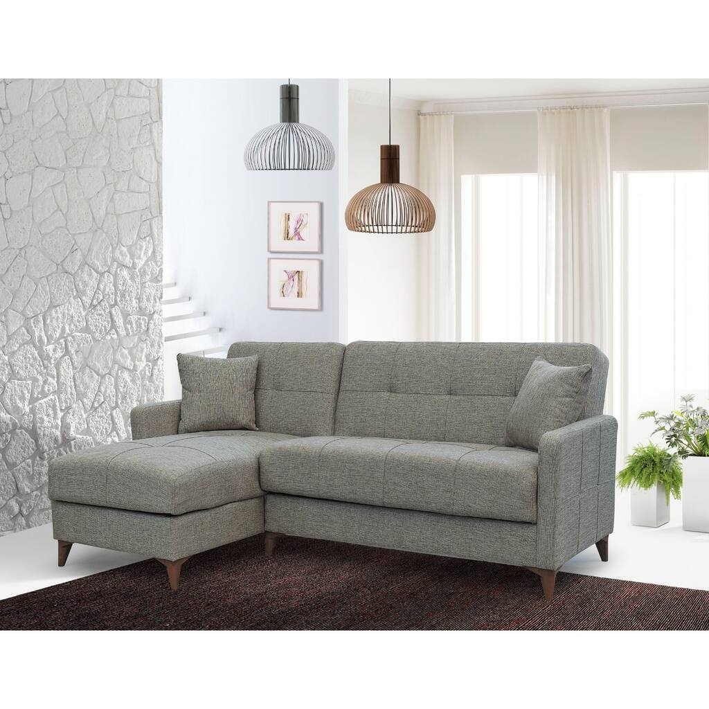 Lolita Fabric Convertible Sleeper Sectional Sofa