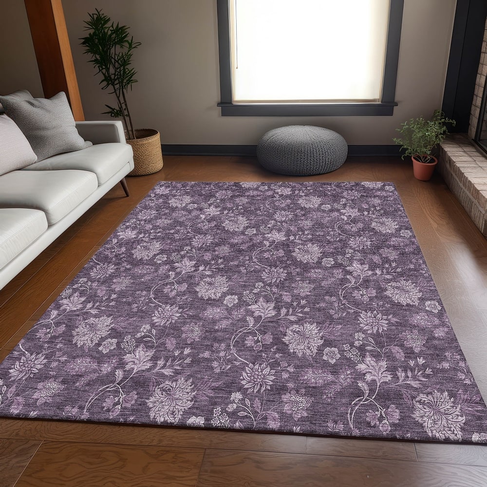 Premium Washable Super Soft Floral Borderless Mayfield Rug