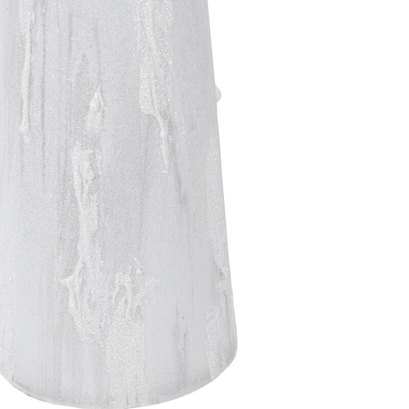 24" White and Gray Marbled Tabletop Christmas Tree