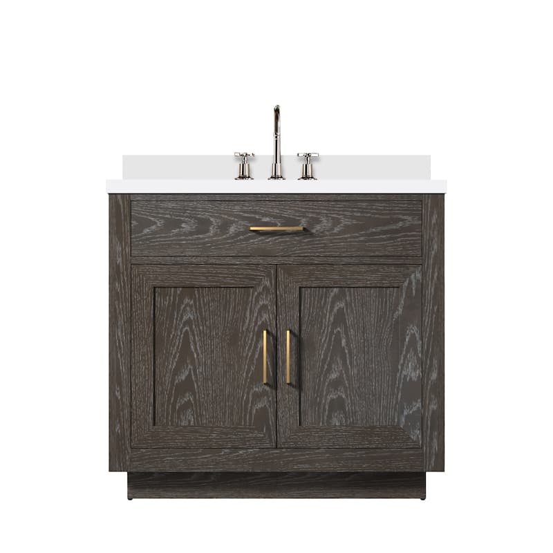 Abbey Bath Vanity with Quartz Top, Sink and Faucet