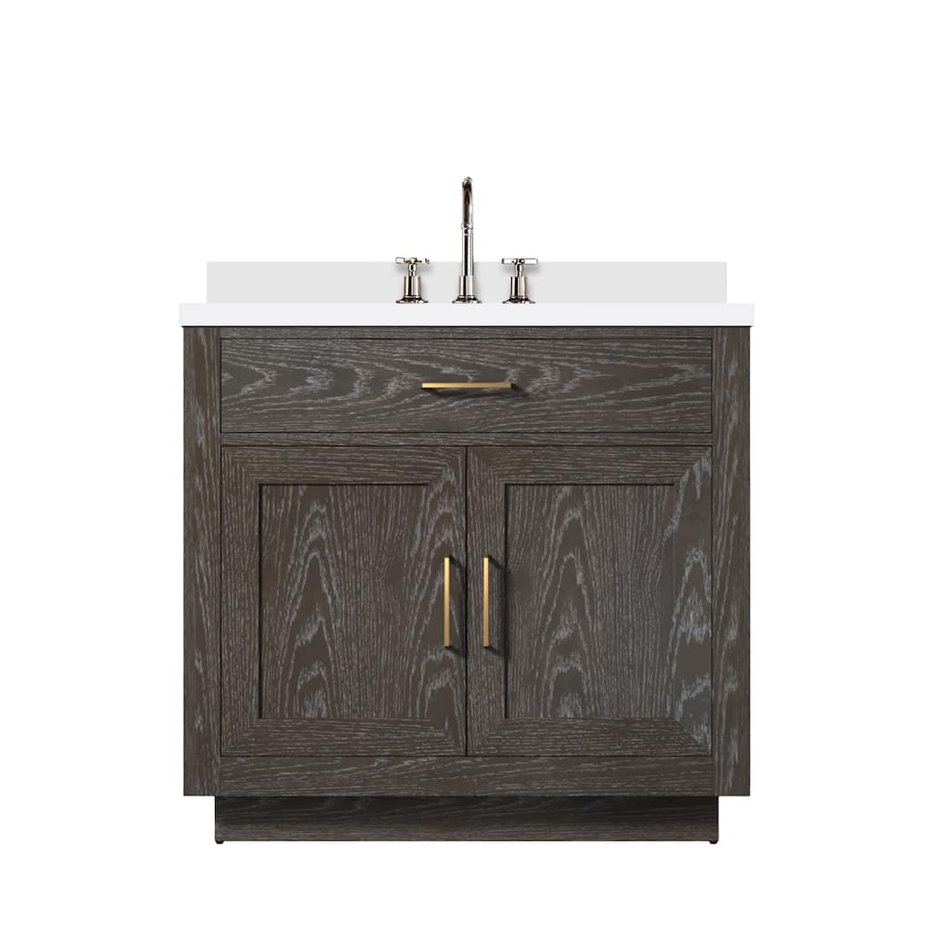 Abbey Bath Vanity with Quartz Top, Sink and Faucet