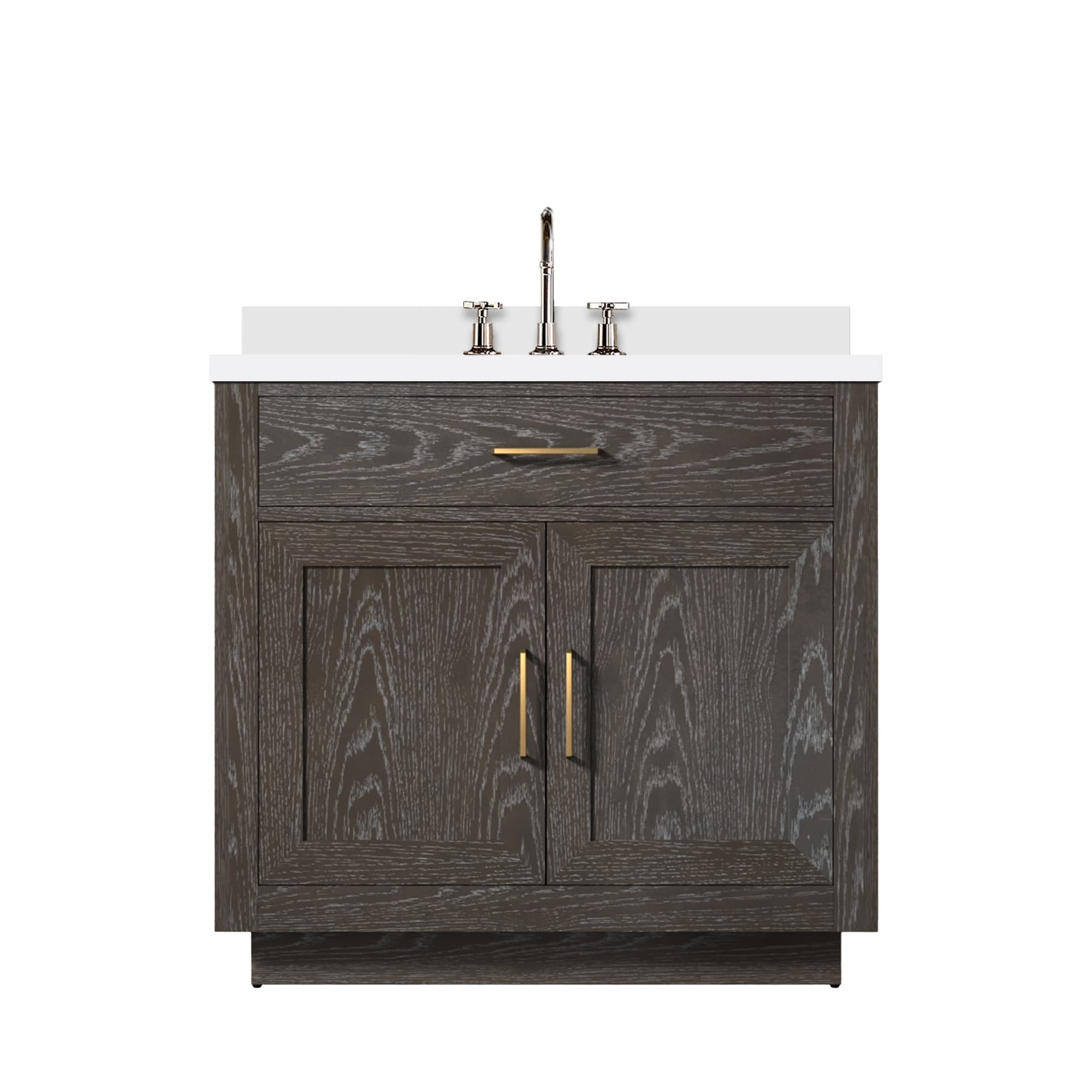 Abbey Bath Vanity with Quartz Top, Sink and Faucet