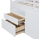 preview thumbnail 16 of 33, Twin Size Loft Bed for Kids, Wooden Loft Bed with 4 Storage Drawers, Cabinet, Shelves, Low Loft Bed Frame with Safety Guardrails